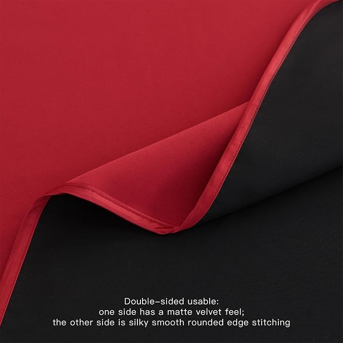 BALCONY & FALCON Rectangle Table Cloth Waterproof Black & Red 118"x57" | Rectangular Washable Wrinkle Resistant Table Cloth Linen Fabric Tablecloths for Dining Party Kitchen Wedding and Outdoor Use - Image 4