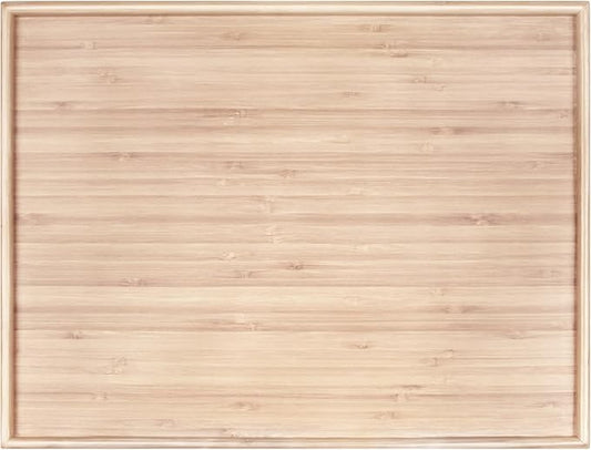 Bamboo Serving Tray - 17" x 13" x 0.75" - Off White - 1 Unit by BambooMN
