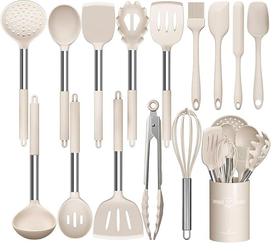 Stainless Steel Kitchen Cooking Utensil Set, Umite Chef 15 pcs Utensils - Nonstick Cookware Set Spatula -Kitchen Gadgets Tools Gift by UmiteChef