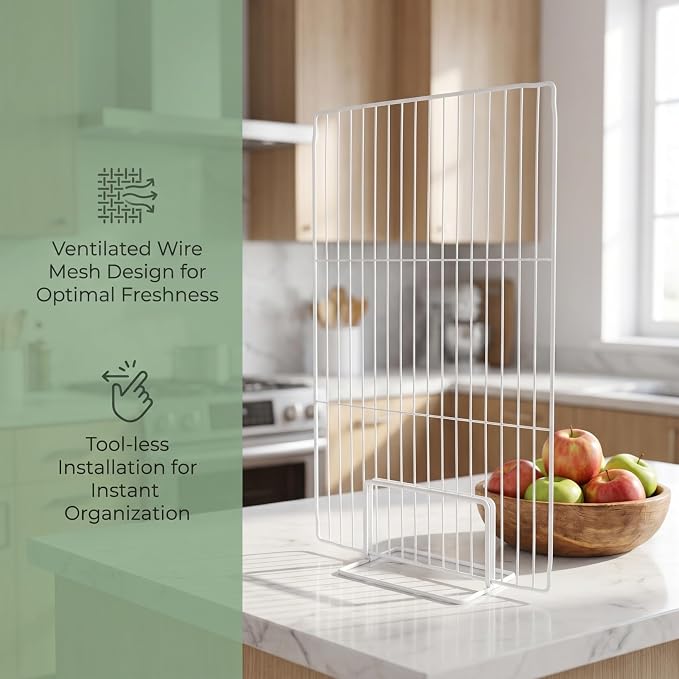 BESTYASH Freezer Partition Divider Chest Refrigerator Dividers 18.11X11.02X3.93In Wire Shelf Organizer for Home and Commercial Freezers Refrigerator Storage and Food Separation - Image 3