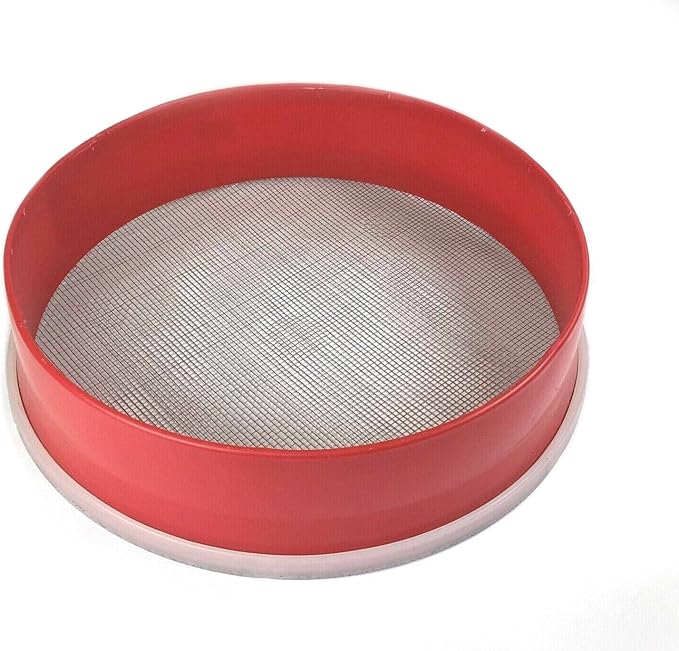 Tredoni 33cm/13" Couscous Sieve Strainer Industrial Size - Plastic Sieve Sifter, Stainless Steel 3mm Mesh, Multicolor by Tredoni