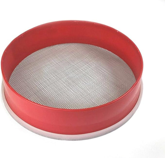 Tredoni 33cm/13" Couscous Sieve Strainer Industrial Size - Plastic Sieve Sifter, Stainless Steel 3mm Mesh, Multicolor by Tredoni