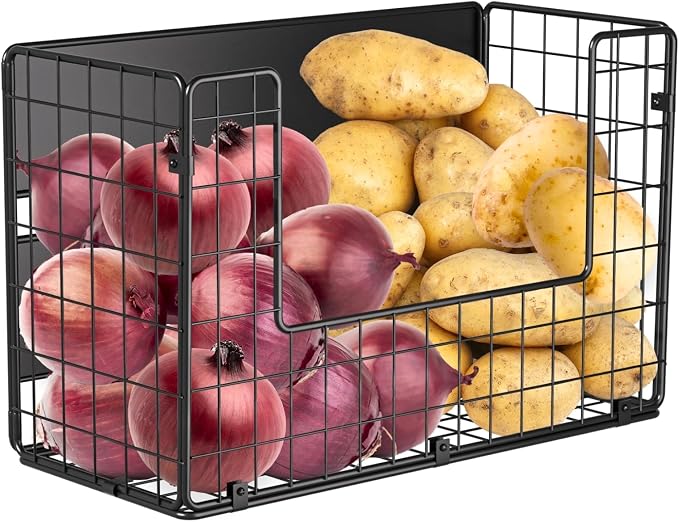 Magnetic Shelf for Fridge , Fruit Potato & Onion Storage Bins, Pantry Organizers & Storage, Large Container Magnetic Basket for Refrigerator, Kitchen Counter, Cabinet, Magnetic Fridge Organizer by Ofiray-home
