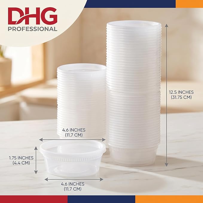 12 oz Deli Containers with Lids (Pack of 240), Recyclable Polypropylene, Microwavable, Heat Resistant (12) - Image 3