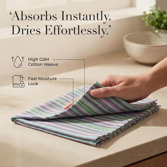 Urban Villa Cloth Napkins Cotton 20x20 (Set of 12) Multi Blue - Image 3