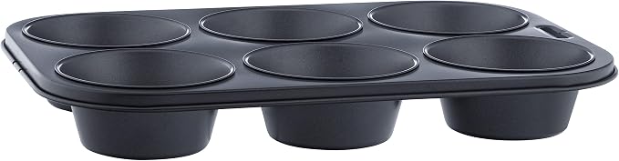 I-Cook 5508 6 Cup Deep Muffin pan, Carbon, Multicolour - Image 3