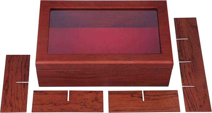 Tea Box - Luxury Wooden Tea Bag Organizer from The Apace Premier Collection - 8 Compartment Tea Storage Chest Container - Elegantly Handmade w/Scratch Resistant Window - Image 7