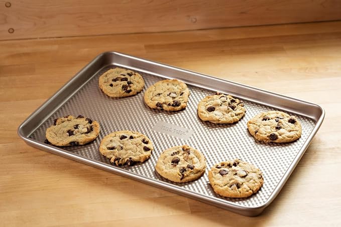 David Burke 15x10 Cookie Sheet – Carbon Steel, PFTE & PFOA Free, Oven Safe, Non-Toxic, Perfect for Baking and Roasting – Bronze - Image 2
