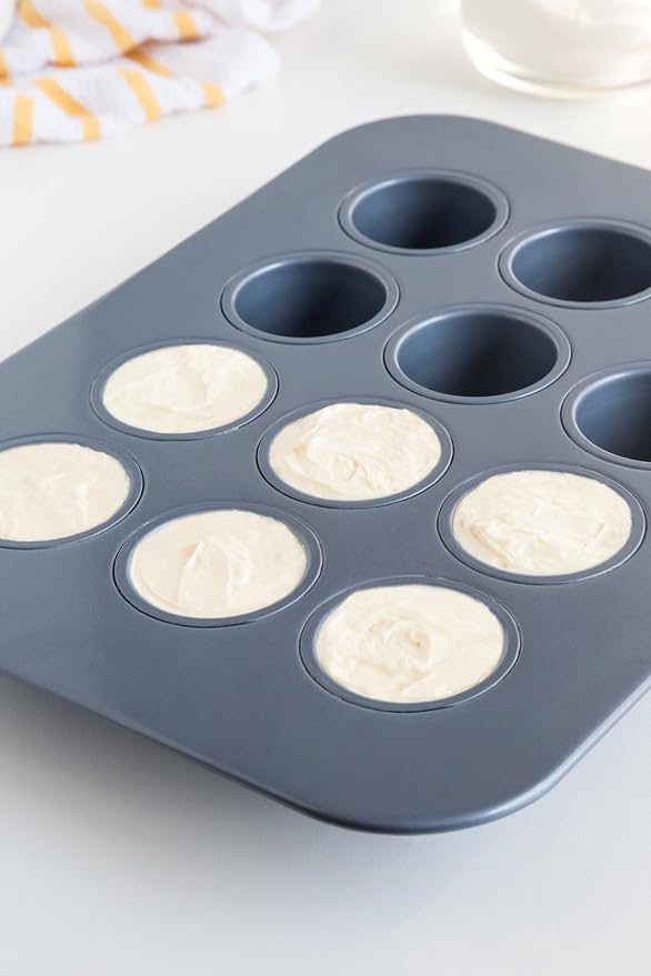 Fox Run Mini Cheesecake Pan with Removable Bottoms, Non-Stick, 10.5 x 14 x 1.5 inches | Removable Bottoms & Nonstick For Easy Release | Makes 12 Mini Cheesecakes | Carbon Steel Small Cheesecake Baking Pan - Image 6
