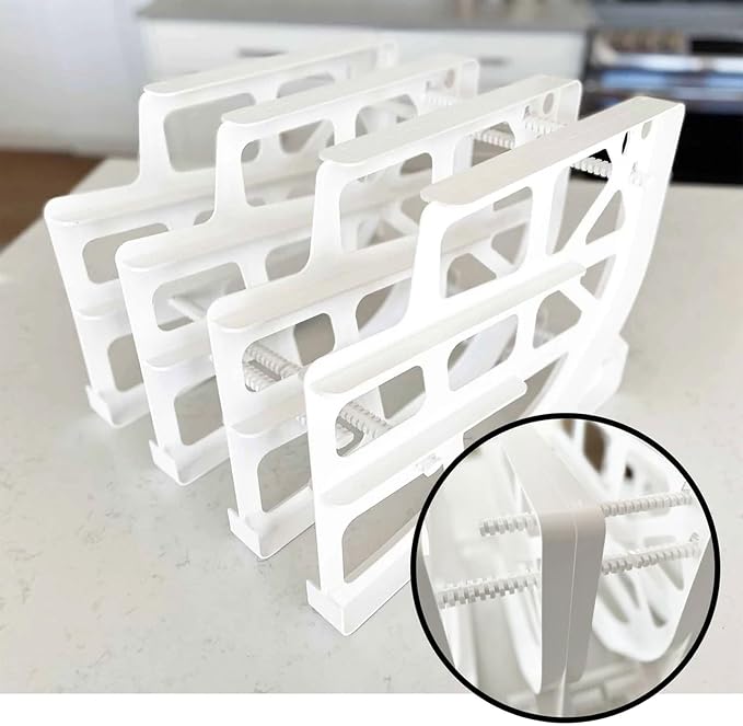 FIFO Can Tracker 4-Pack - 3-Tier Rotating Food Can Organizer for Pantry, Expandable Soda Can Storage for Kitchen, Holds 54 Cans of Food or Soda - Image 7