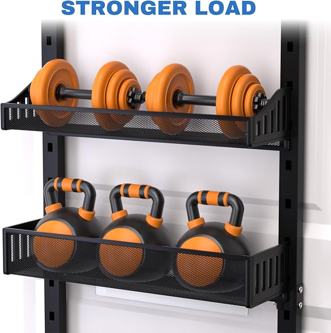 coobest 8-Tier Over the door Spice Rack Organizer, Large Heavy Duty Metal Wall Mount or Over The Door, 2 in 1 Rust-Proof Hanging Storage Shelf for Kitchen Pantry, Bathroom, Laundry Room, Closet - Image 6