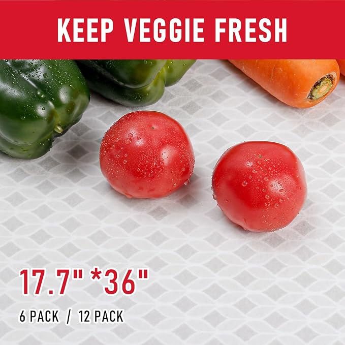 Cooyes French Door Refrigerator Liners 17.7" x 36", Absorbent Strong Grip Fridge Mats Machine Washable, Non-Adhesive Refrigerator Shelf Liner for Fridge Bins & Kitchen Cabinets - Image 3