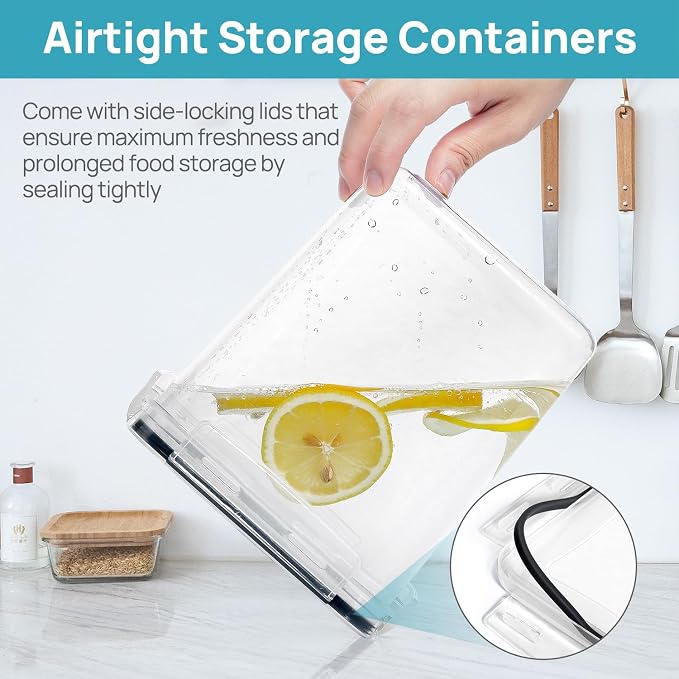 Vtopmart 4PCS Spaghetti Container with 10 PCS Flour and Sugar Storage Container - Image 9