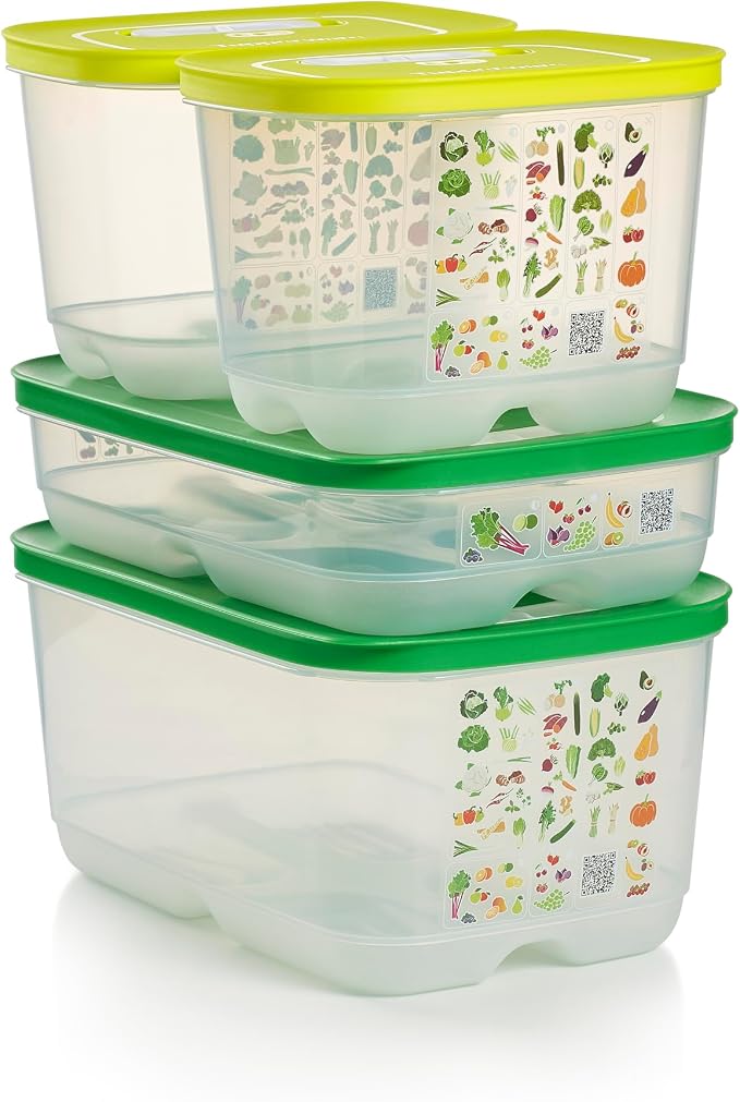 Tupperware Fridgesmart 4 Piece Food Storage Container Set, Dishwasher Safe and BPA Free (4 Containers, 4 Lids) - Image 7