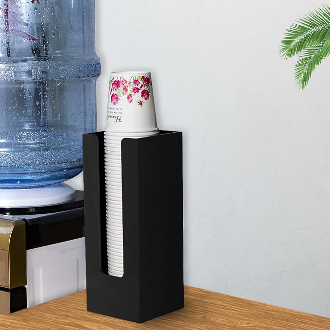 Disposable Paper Cup Dispenser, Acrylic Coffee Cup and Lid Storage Organizer Holder, Coffee Milk Tea Shop Restaurant Accessories Christmas Party Supplies - Image 2