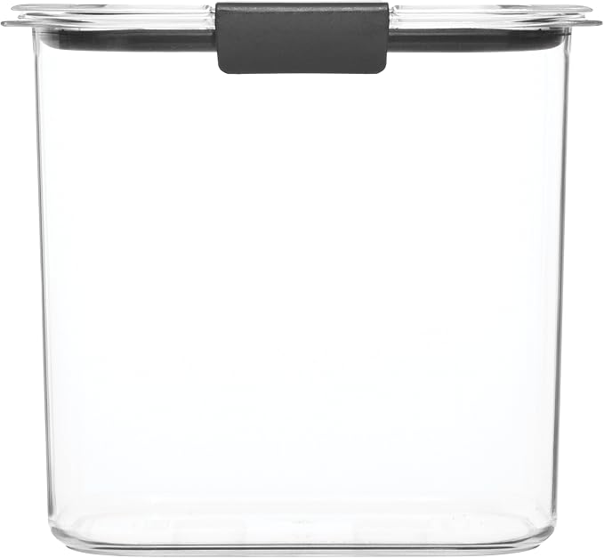 Rubbermaid Brilliance 12-Cup Airtight Food Storage Container, Perfect for Pantry Staples, Clear/Grey - Image 2