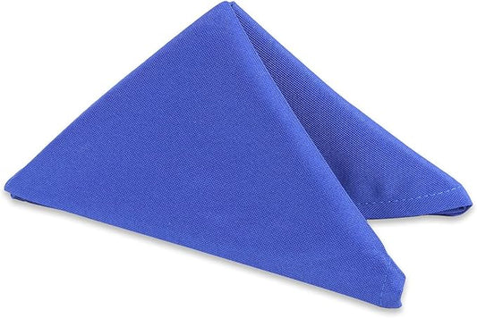 200 pcs Royal Blue 17"x17" Polyester Cloth Napkins | Premium, soft, & durable square linen napkins, perfect for weddings, dining, restaurants, & parties. Washable. by LeadingLinens