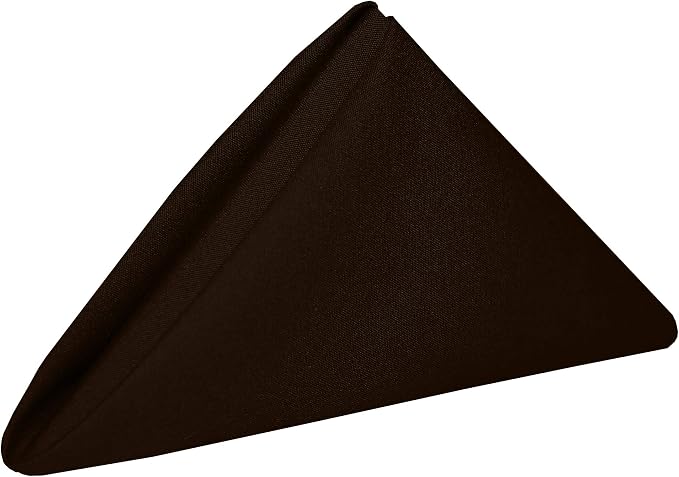 17x17-Inch Cotton-Feel Cloth Napkins, Chocolate, Set of 60 by UltimateTextile