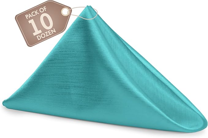 17x17-Inch Shantung Cloth Napkins, Caribbean, Set of 120 by UltimateTextile