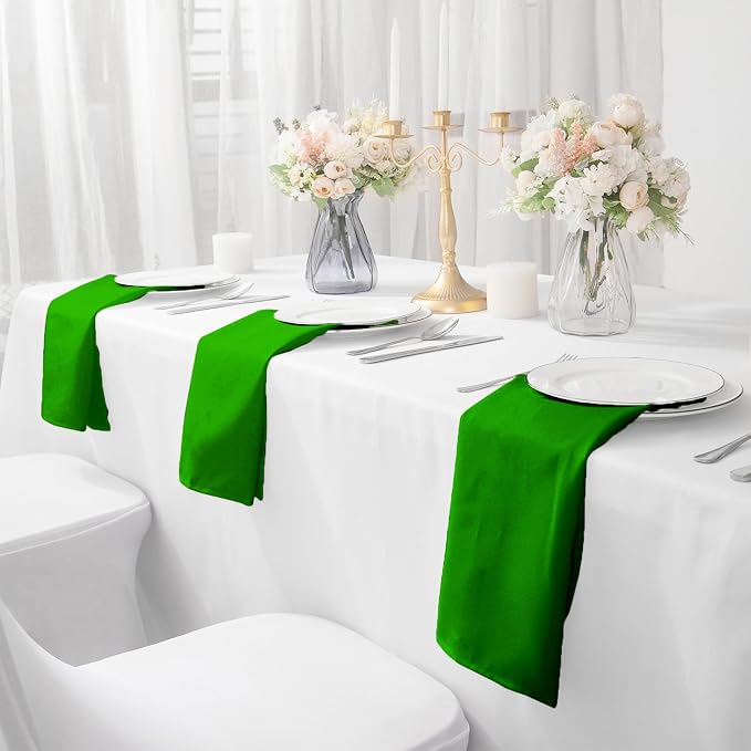 Bailarina Cloth Napkins Set of 40,17x17 inches Dinner Napkins Cloth Washable,Polyester Square Table Cloth Napkin Bulk with Hemmed Edges Ideal for Banquets, Parties and Weddings-Emerald Green - Image 6