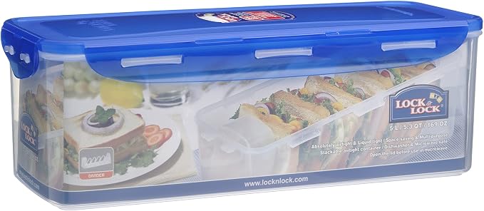 LOCK & LOCK Rectangular Sandwich Keeper, Tall, 21-Cup by LocknLock