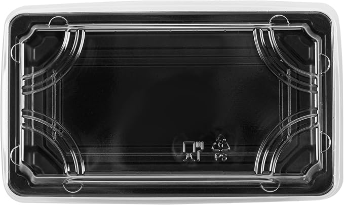Restaurantware Plastic Sushi Trays 100 Pack of 6.1 x 3.5 x 1.77 Inch With Clear Lids Leak-Resistant Sushi Take Out Boxes Stackable Containers For Grab-And-Go - Image 13
