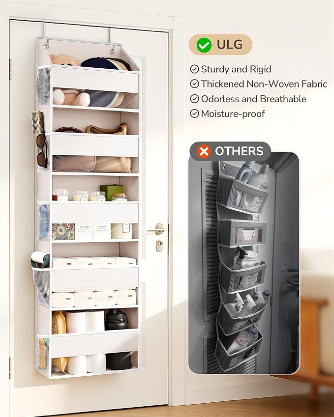 ULG 2 Pack 5-tier Over the Door Organizer Beige - Image 3
