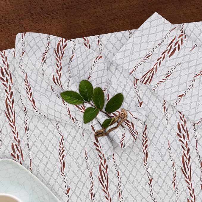 RUVANTI Cloth Napkins Set of 6 Cotton 100%, 18x18 Inches Napkins Cloth Washable, Soft, Absorbent. Cotton Napkins for Parties, Christmas, Thanksgiving, Weddings, Dinner Napkins Cloth - Wheatable - Image 9