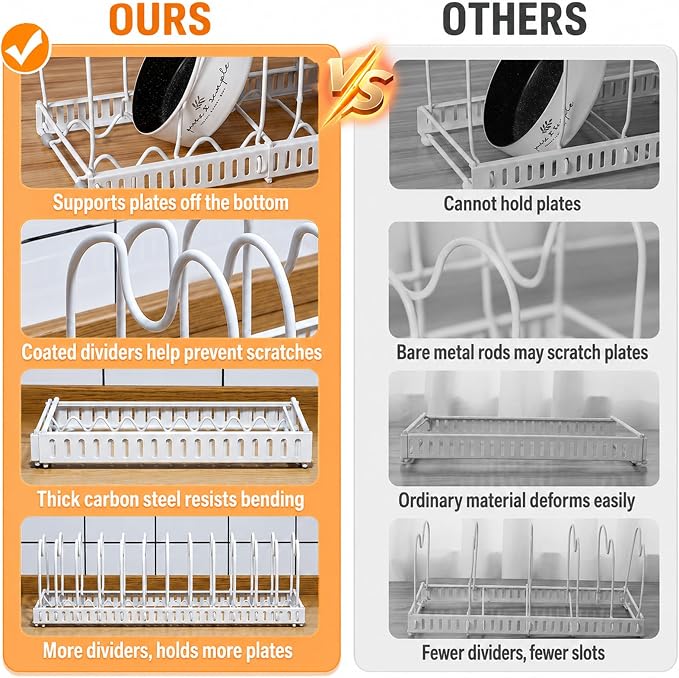 Pots and Pans Organizer Rack,Expandable Pot Lid Holder for Kitchen Cabinet | 11.81''-22.85'' Metal Rack with 12 Adjustable Dividers,Multifunctional Organizer for Cookware Bakeware Cutting Board Storage - Image 5