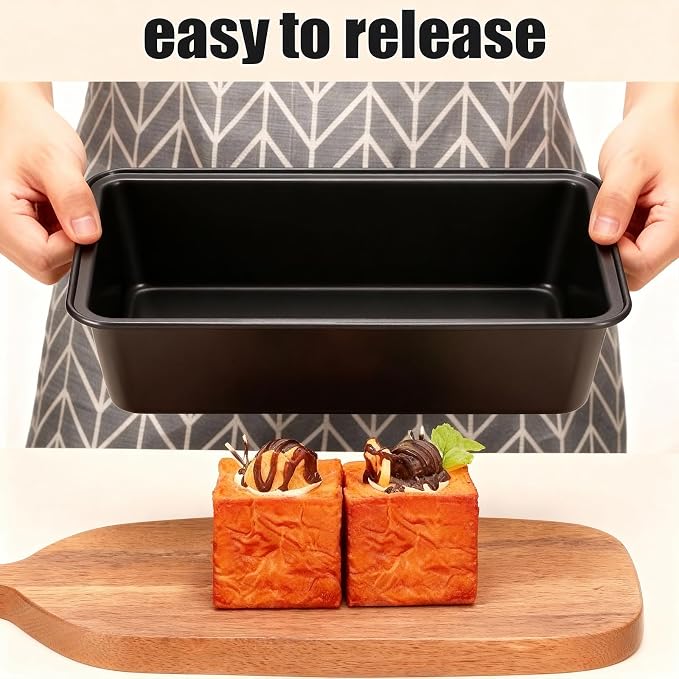 Uiifan 12 Pack Extra Large Loaf Pans, 10.6 x 6 x 3 in, Gray | Non Stick Oversized Bread Pans, Big Rectangle Banana Bread Tins, Large Carbon Steel Baking Pan, for Halloween Party Baking - Image 5
