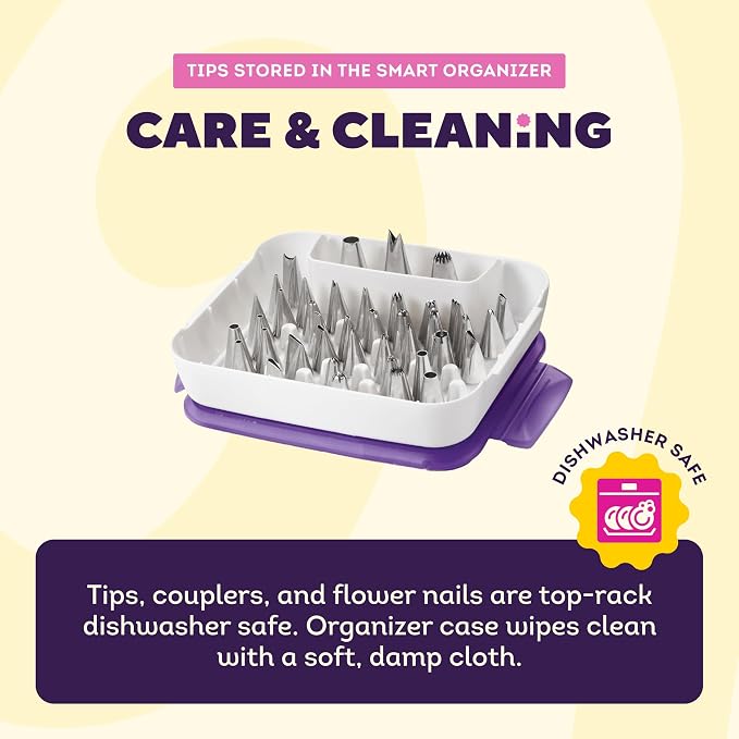 Wilton Master Cake Decorating Piping Tips Set, Cupcake Decorating, 55-Piece | 55-Piece Stainless Steel Tip Set with Storage Case for Piping Rosettes, Stars, Leaves & Borders on Cakes & Cupcakes - Image 8