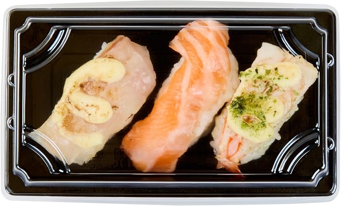 Restaurantware Plastic Sushi Trays 100 Pack of 5.3 x 3.15 x 1.57 Inch With Clear Lids Leak-Resistant Sushi Take Out Boxes Stackable Containers For Grab-And-Go - Image 14
