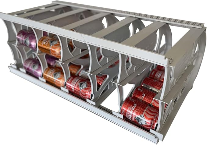 Cansolidator Pantry Plus - 2-Pack Can Organizer for Pantry, Stackable Soda Can Storage for Kitchen, Holds 60 Cans of Food or Soda - Image 4