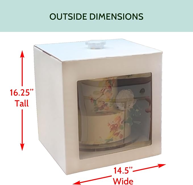 CAKESAFE LITE Cardboard Cake Carrier 14" x 14" x 13" - Image 5