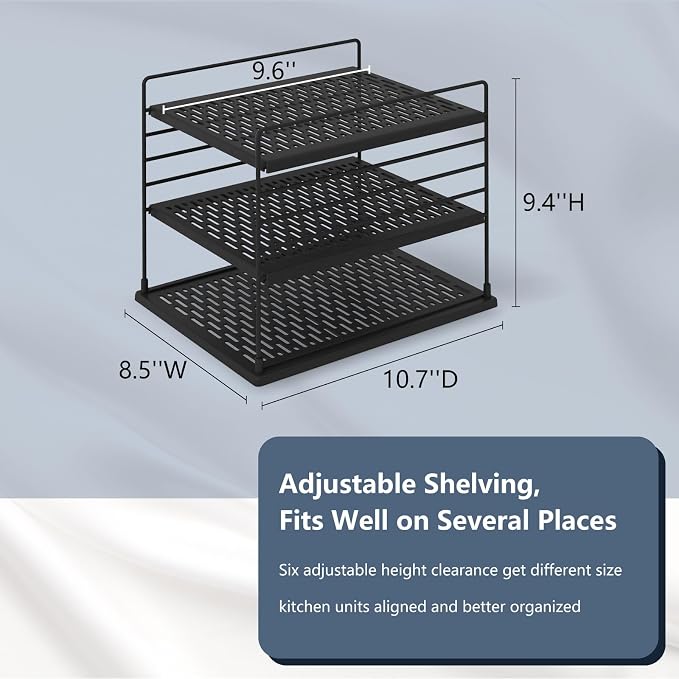 Pantry Organizer- Divided Compartment Holder for Aluminum Foil, Wraps & Baggie Boxes, Upgraded Shelf Storage - Image 2