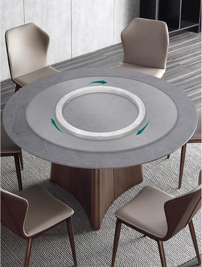 18 Inchs Non-Slip Lazy Susan Aluminum Bearing Metal Rotating Turntable Bearings Swivel Plate Hardware for Dining-Table and Workbench …, silver - Image 6