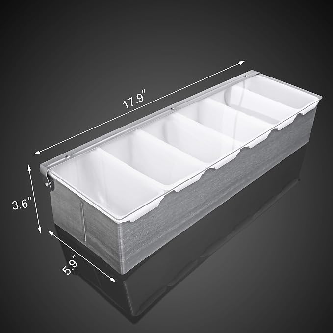 New Star Foodservice 48049 Stainless Steel Condiment Dispenser with 6 Compartments - Image 2