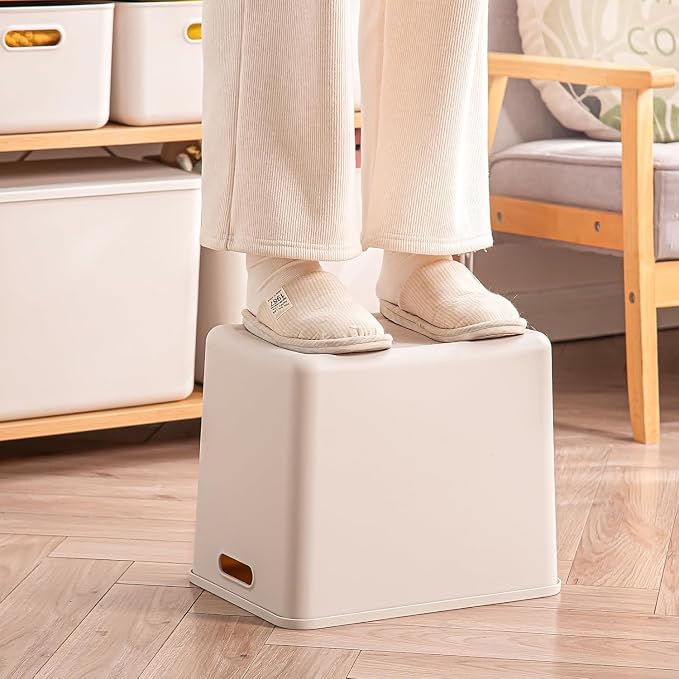 6 piece Plastic Storage Baskets Boxes with Lids,14.4x10.2x11.8 Inch Stackable Organizing Bins with Handles,Versatile Containers for Pantry,Bathroom,Closet Shelves Desktop (Light grey, 4XXL+2XL) - Image 4