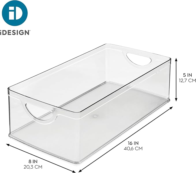 iDesign Stackable Clear Plastic Extra Long Storage Bin | Organizer for Kitchen Cabinet or Pantry - Image 4