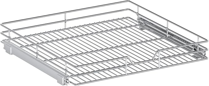 Pull Out Cabinet Organizer, 22.5" W x 21.5" D, Heavy Duty Chrome Slide Out Shelf for Wide Base Cabinets, Sliding Wire Basket Drawer for Pots, Pans, Appliances & Pantry Storage - Image 9