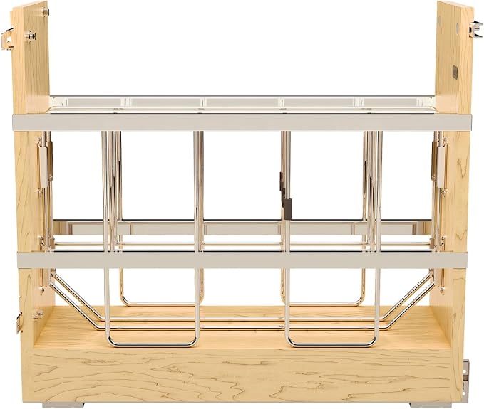 Rev-A-Shelf Pullout Bakeware Organizer w/Soft-Close, Min Opening 5.5" Wide | Wooden Storage Organization w/ Ball Bearing Slides, Full Height Base Kitchen Cabinets, Foil Wrap/Tray Divider, 447-BCBBSC-5C - Image 3
