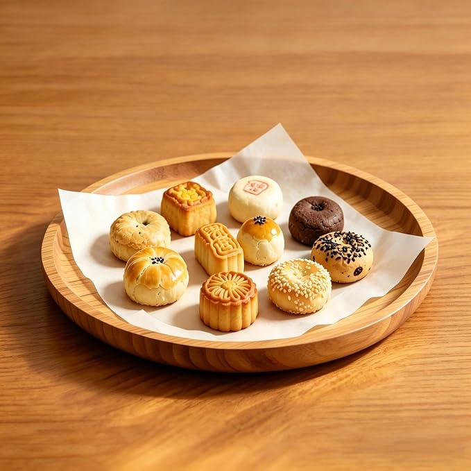 JOIKIT 3 Pack 10 Inch Bamboo Round Platter, Fine Polished Round Wood Plates Bamboo Serving Tray for Holding Fruit, Bread, Cheese, Nut, Coffee, Tea, Plant Saucer - Image 6