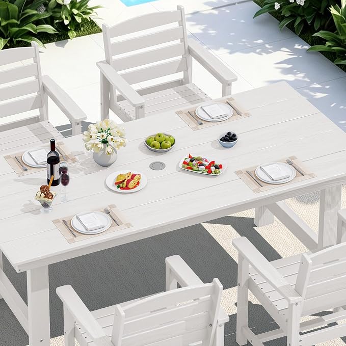 SERWALL 6-Pack Heat Resistant Placemats, Non-Slip Woven Vinyl Table Mats, Washable & Durable for Daily Meals, Indoor & Outdoor Use, Beige - Image 4