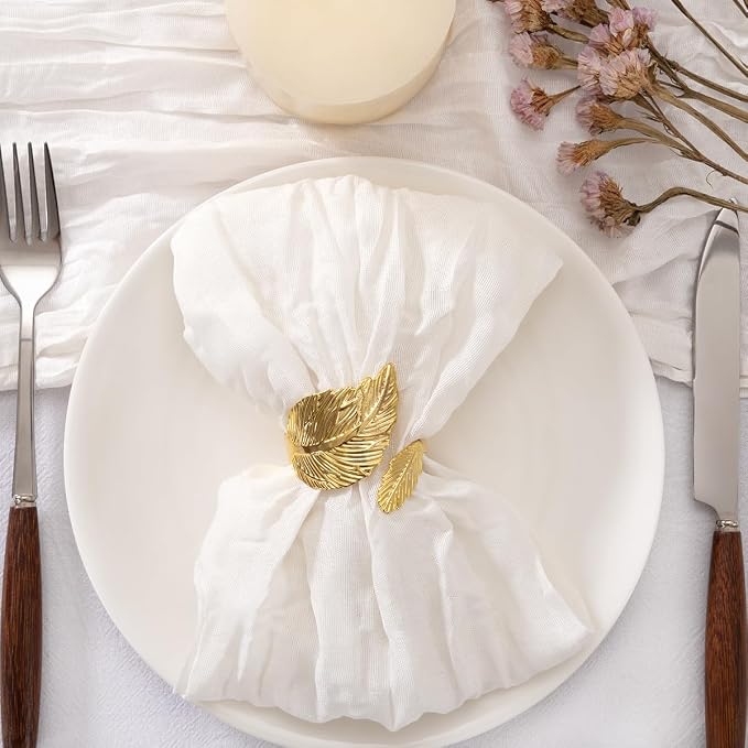 Cheesecloth Napkins Iovry White Cloth Napkins Bulk,Set of 100 - Image 2