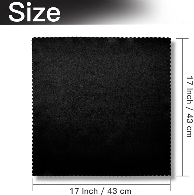 VACVELT 100 Pack Black Scalloped Satin Napkins 17x17 Inch Wedding | Scalloped Floral Edges With Silky Smooth Finish, Seamless Design, Machine Washable Wrinkle And Fade Resistant - Image 5