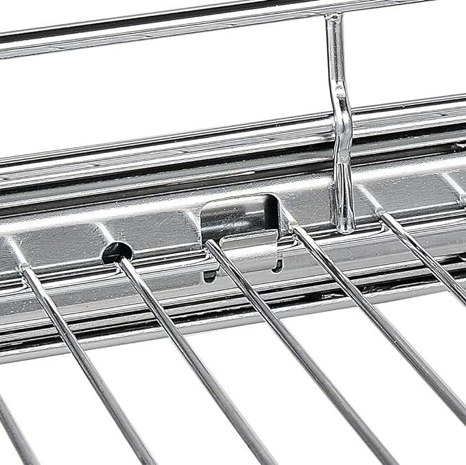 OCG Pull Out Cabinet Organizer 2 Pack (12" W x 21" D), Pull out Shelves 1 Tier, Cabinet Slide Out Shelves for Base Cabinet Organization in Kitchen Bathroom Pantry, Bottom Mount, Chrome Finish - Image 5
