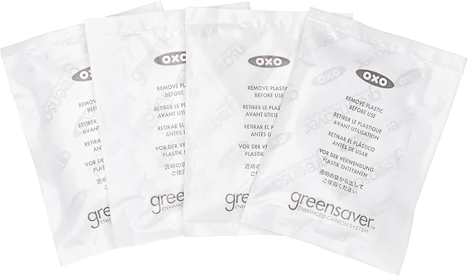 OXO Good Grips GreenSaver Produce Keeper - Large & Carbon Filter Refills Good Grips GreenSaver 4 Pack, 4 Count - Image 6