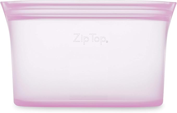 Zip Top Reusable Food Storage Bags | Small Dish [Lavender] | Silicone Meal Prep Container | Microwave, Dishwasher and Freezer Safe | Made in the USA - Image 2