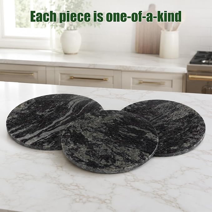 Marble Lazy Susan, 16 in Lazy Susan Turntable Organizer for Cabinet Pantry Kitchen Countertop Fridge Bathroom Makeup Vanity Countertop - Blue Fantasy - Image 6