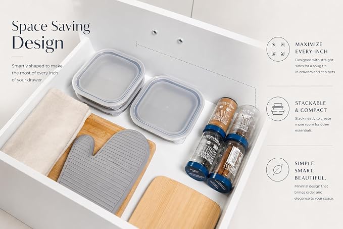 Pizza Dough Proofing Box Set of 3, Collapsible Dough Bowl Containers with Airtight Lids, Bread Proofing Box for Sourdough and Artisan Loaves, Stackable Bread Proofer for Home Bakers - Image 5